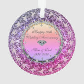 Chic Floral Diamond 50e anniversaire de Mariage (dos)