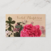 Chic Floral Event Planner Carte de visite (Devant)