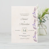 Chic Floral Faire-part de mariage (Debout devant)
