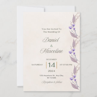 Chic Floral Faire-part de mariage
