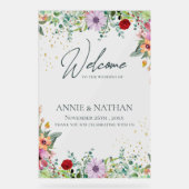 Chic Floral Fleur sauvage Bienvenue Au Mariage (Recto)