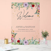 Chic Floral Fleur sauvage Bienvenue Au Mariage (Mariage)
