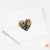 chic floral frans moderne vredesmacht hart sticker (Envelop)