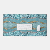 Chic floral glittery or Turquoise turquoise monogr (Clavier et souris)