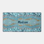 Chic floral glittery or Turquoise turquoise monogr (Recto)