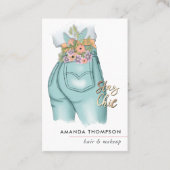 Chic Floral Jeans Visitekaartje (Voorkant)