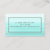 Chic Floral Mixer Stripe Ombre Bakery Visitekaartje (Achterkant)