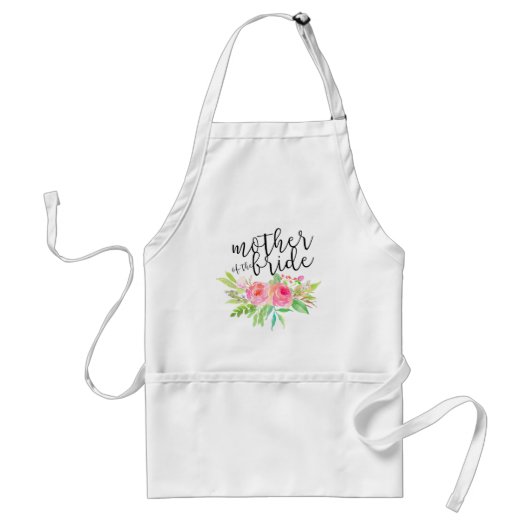 Chic Floral|Moeder van de Bride Standaard Schort (Voorkant)