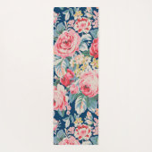  Chic Floral Monogram - Gepersonaliseerd Yogamat (Achterkant)