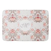 Chic  Floral Pattern damask Monogram Bath M Badmat (Voorkant)