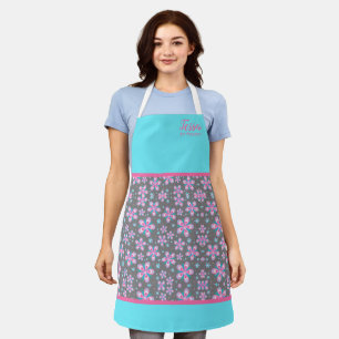 Chic Floral Personalized Apron Schort