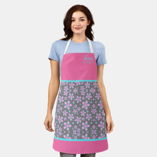 Chic Floral Personalized Apron Schort