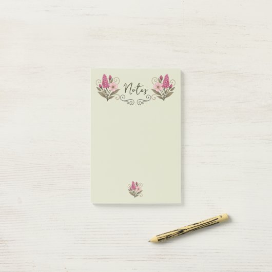 Chic Floral Post-it Notes for everyday use (Sur un bureau)