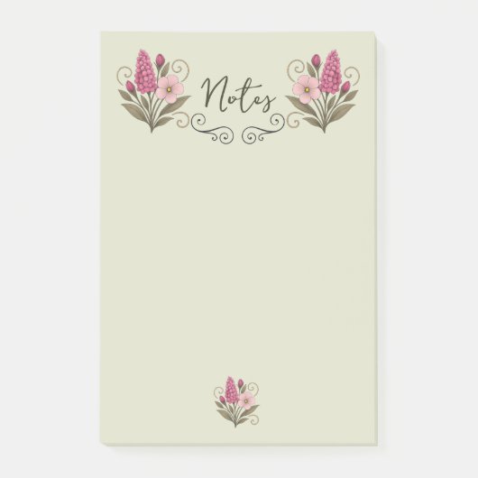 Chic Floral Post-it Notes for everyday use (Devant)