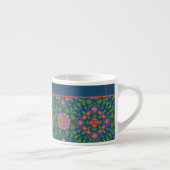 Chic Floral Rangoli Deep Blue Espresso Match Kop (Rechts)