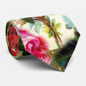   Chic Floral Roos Garden Collage Stropdas (Opgerold)