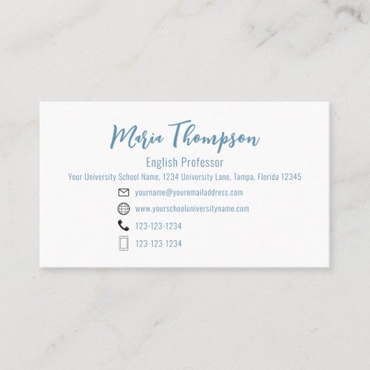 Chic Floral Roze Roze Professional Visitekaartje (Voorkant)