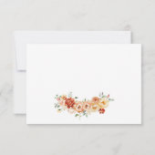 Chic Floral RSVP Huwelijksreactie Kaart (Achterkant)