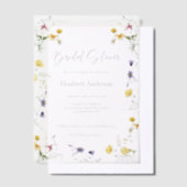 Chic Floral Spring Calligrafie Vrijgezellenfeest Vellum Uitnodigingen (Offset)