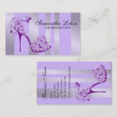 Chic Floral Stilettos toont pompen op hoog niveau Visitekaartje (Voorkant / Achterkant)