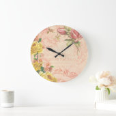 Chic  Floral Wall Clock Grote Klok (Huis)