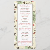  Chic Floral Wedding Programma (Achterkant)