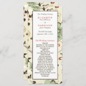  Chic Floral Wedding Programma (Voorkant / Achterkant)