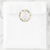  Chic Floral Wedding Ronde Sticker (Tas)