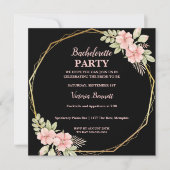 Chic Floral Wreath Bachelorette Party Invitation (Devant)