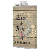 Chic Floral Wreath Rustic Wedding    Heupfles (Links)