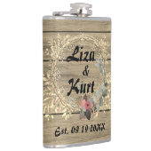 Chic Floral Wreath Rustic Wedding    Heupfles (Rechts)