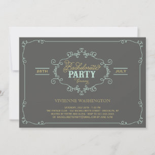 Chic Flourish Bachelorette Party nodigt uit Kaart