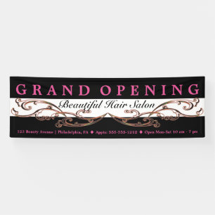 Chic Flourish Beauty Salon Boutique Grand Opening Spandoek