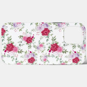 Chic Flowers Roze en rood Botanisch Stijlvol Case-Mate iPhone Case (Achterkant (horizontaal))