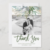 Chic Foliage | Fotobruiloft Bedankkaart (Voorkant)