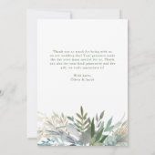Chic Foliage | Fotobruiloft Bedankkaart (Achterkant)