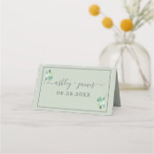 Chic Foliage Pastel Green Custom Wedding (Voorkant)