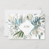 Chic Foliage | Weddenschap RSVP Kaartje (Achterkant)