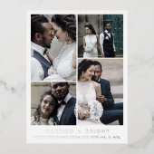 Chic Folie Gehuwd en braaf kerstdank Folie Feestdagen Briefkaart (Voorkant)