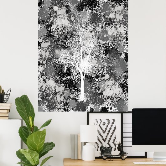 Chic Forest Abstract Poster (Thuiskantoor)