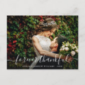 Chic Forever Dankbaar Script Dank u Foto Briefkaart (Voorkant)