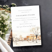 Chic Forgo North Dakota City Scape Baby shower Kaart