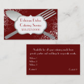 Chic Fork & Spoon Food Service Visitekaartje (Voorkant / Achterkant)