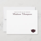 Chic Formal Burgundy Script Gradup Notitiekaartje (Voorkant)