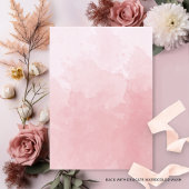 Chic Formal Monogram Dusty Roos Waterverf Wedding Kaart