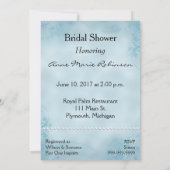 Chic foto bruids douche uitnodiging (Achterkant)