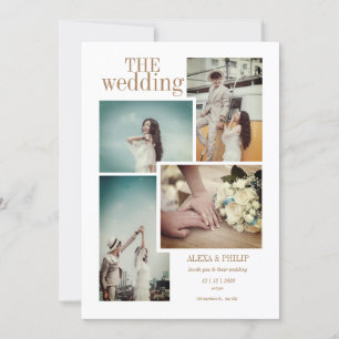 Chic foto bruiloft uitnodiging