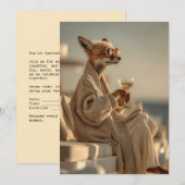 Chic Fox Relaxen in stijl Kaart (Voorkant / Achterkant)