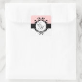 Chic Français Black Monogrammes Damask Étiquette C (Sac)