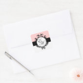 Chic Français Black Monogrammes Damask Étiquette C (Enveloppe)